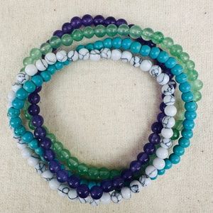 Purity and Peace crystal bracelets. Turquoise uses water vibes!